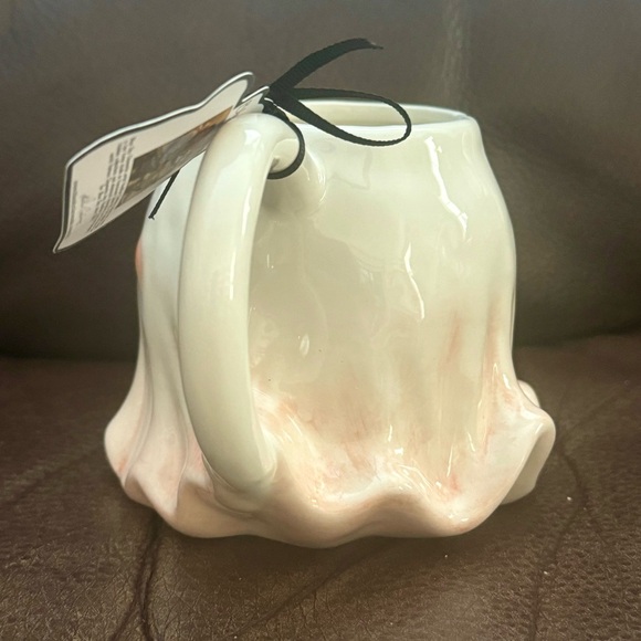 Blue Sky Clayworks Ghost with Jack o’ Lantern Candy Bucket Figural Halloween Mug - Picture 7 of 10